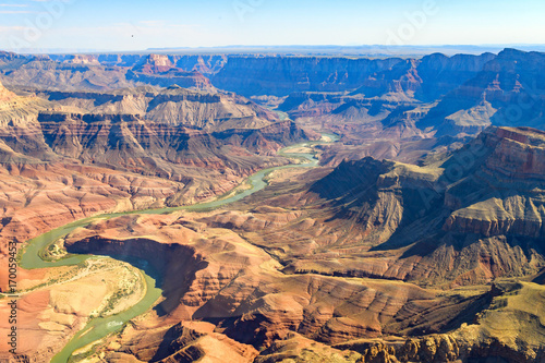 amazing view of grand canyon national park from air