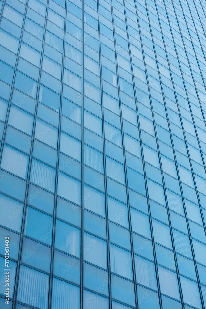 blue glass facade with lines blue glass facade with lines