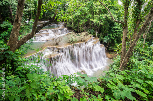 Huay Mae Kamin waterfall at Khuean Srinagarindra National Park kanchanaburi povince , Thailand © suphaporn