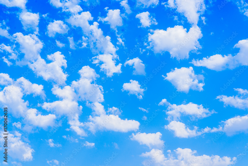 Fototapeta błękitne niebo z białymi chmurami