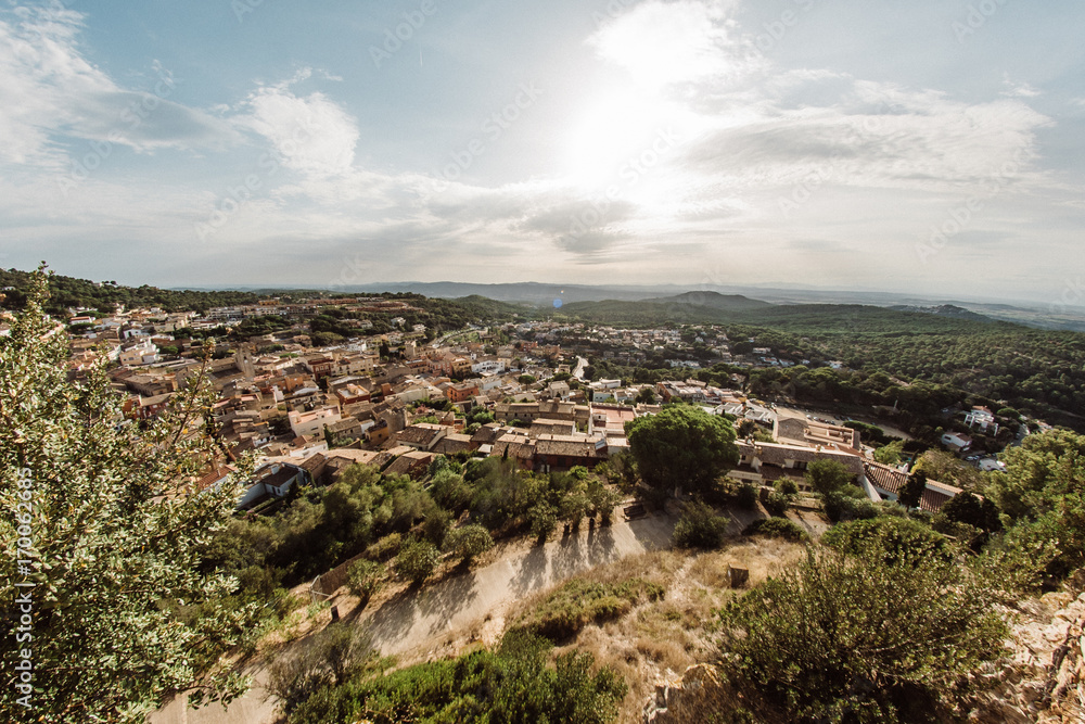 Mediterranean and touristic city of Begur, in the Costa Brava, near Girona, north of Catalonia, Spain