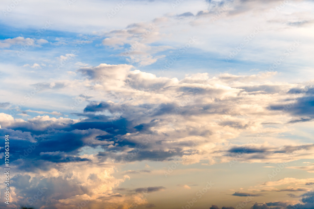 Blue sky with cloud and sun closeup Blue sky with cloud and sun closeup