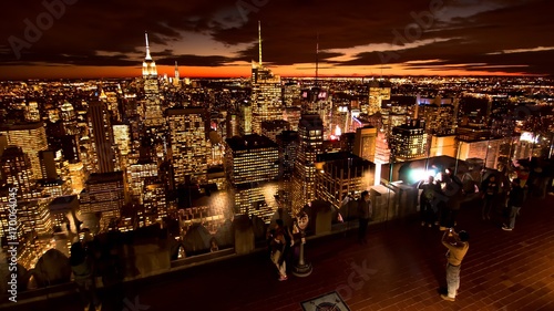 Fotografie View from Top of the Rock after sunset