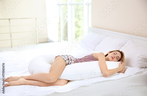 Beautiful girl sleeping wit...
