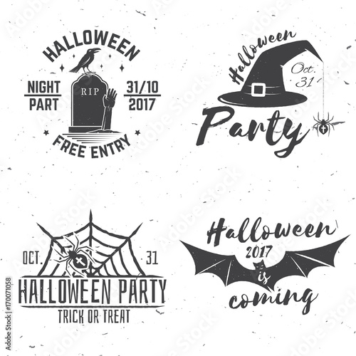 Halloween party concept. Vector illustration.
