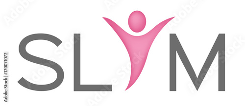 slim and slim fast icon vector / logo set
