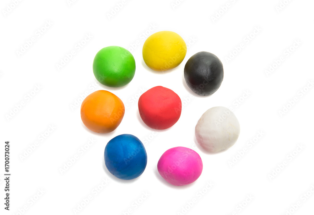 colors of modeling clay isolated colors of modeling clay isolated
