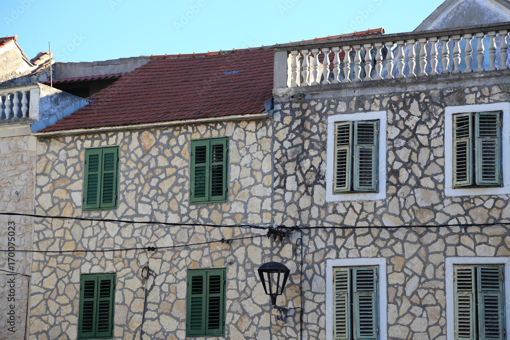 Old stone houses in Vodice (Croatia)