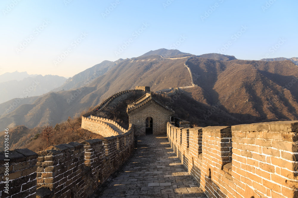 Obraz premium The Great Wall of China. The Great Wall of China is the world's longest wall and biggest ancient architecture