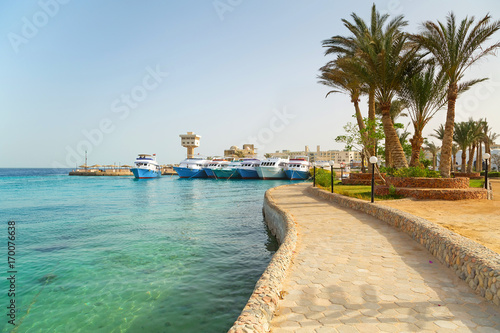 Scenery of Hurghada Marina in Egypt