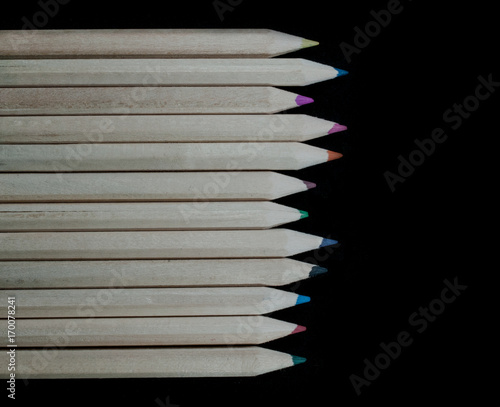 Set of beautifulcolored pencils