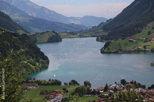 Lungern lake in Swiss