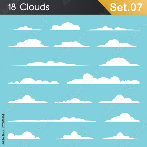 Collection of Clouds in Different Shape And Sizes