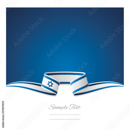 Abstract background Israel flag ribbon
