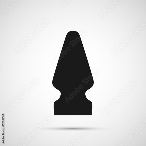 Vector butt plug isolated on white background