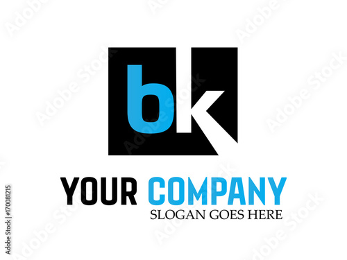 Logo bk letter design vector