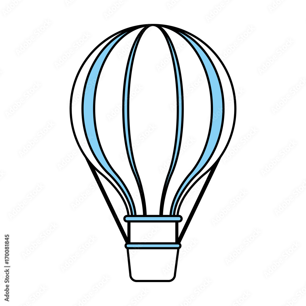 Hot air balloon icon Transportation adventure and journey theme Isolated design Vector illustration Hot air balloon icon Transportation adventure and journey theme Isolated design Vector illustration