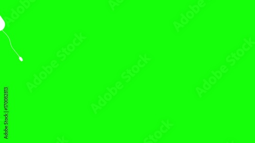 PC computer mouse randomly moves on green background