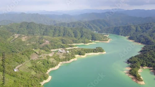 Wallpaper Mural 4K video of aerial view of the beautiful Crocodile Island, Qiandao Lake at Shiding District, New Taipei City, Taiwan Torontodigital.ca