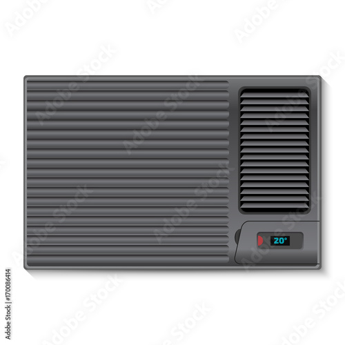 Black Air conditioner for the wall