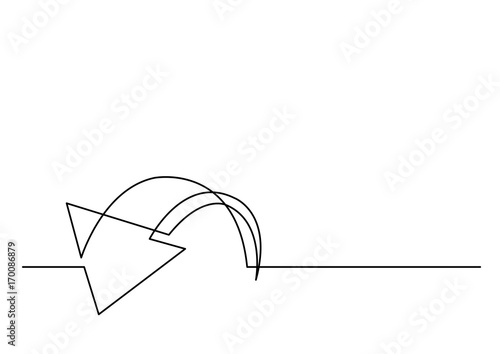 one line drawing of arrow