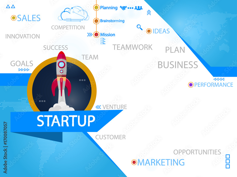 Fotografie Startup design concepts, easy to use and highly customizable vector illustration