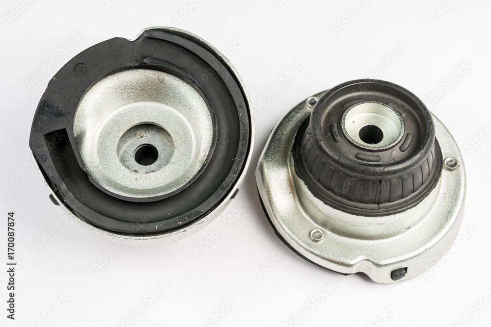 Shock absorber top mounting kit isolated above white background Shock absorber top mounting kit isolated above white background