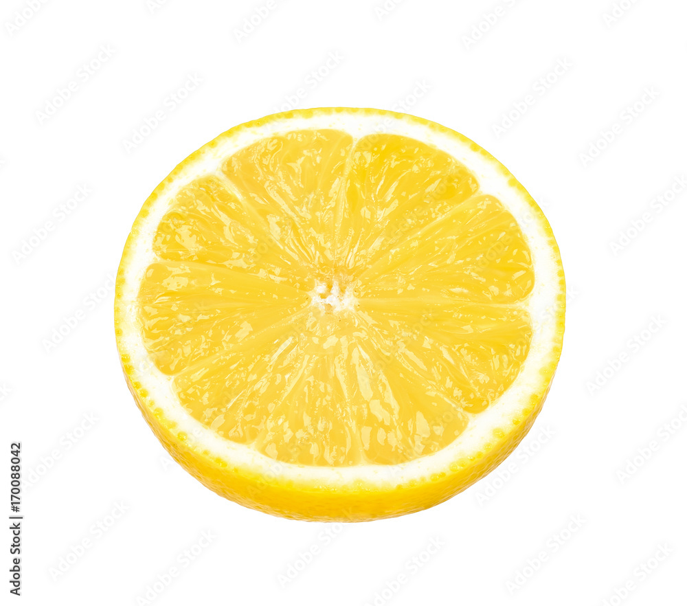 Slice of Lemon isolated on white background Slice of Lemon isolated on white background