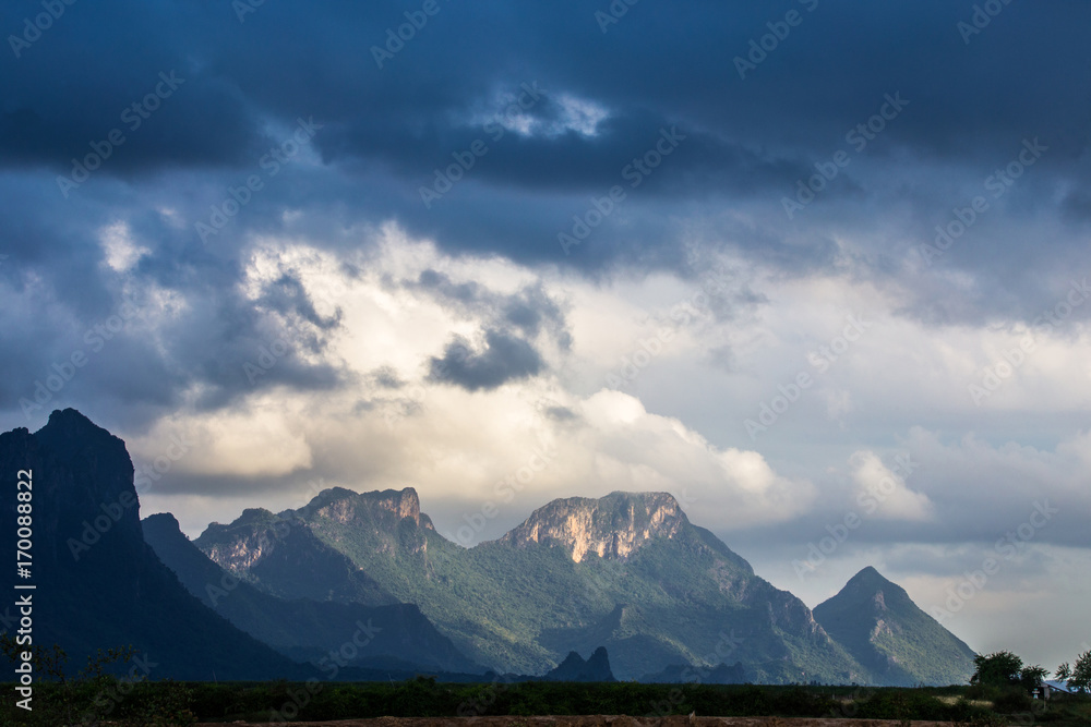 Mountain View on Clouds Day at 300 Yod National Park Prachuap Khirikhan, Thailand Mountain View on Clouds Day at 300 Yod National Park Prachuap Khirikhan, Thailand