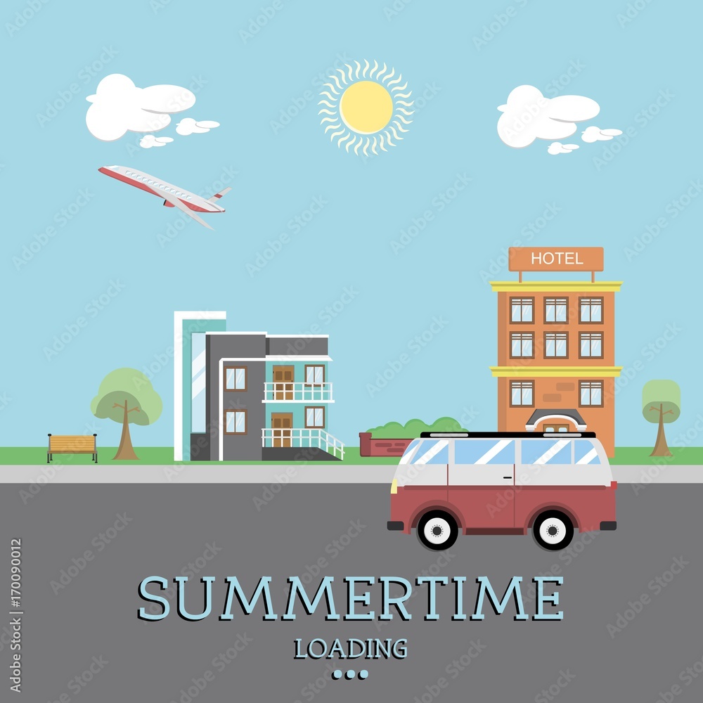 vector city summer vector city summer