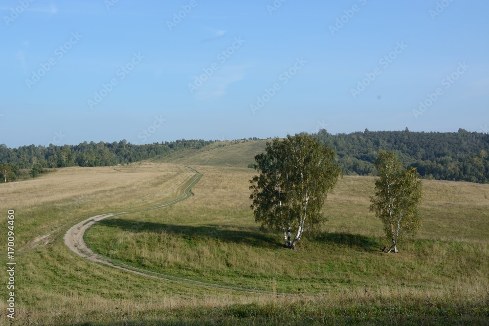 the landscape around the town, пейзаж вокруг города 