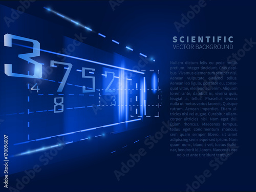 Abstract scientific background with numbers