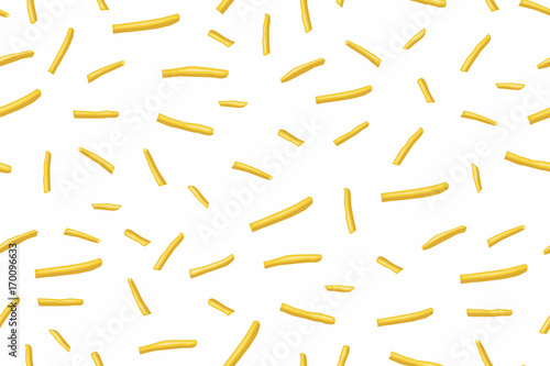 Fotografiet French fries seamless pattern
