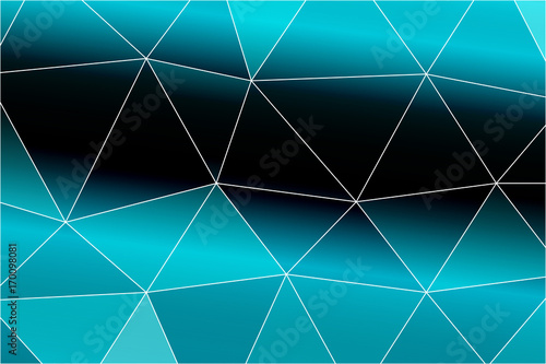 Bright background for greeting cards. Polygon background black, blue color. Vector illustration. To implement your design ideas, business subjects, successful presentations.