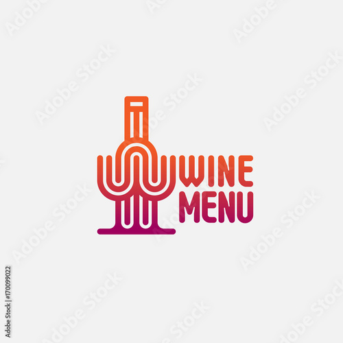 Wine menu label