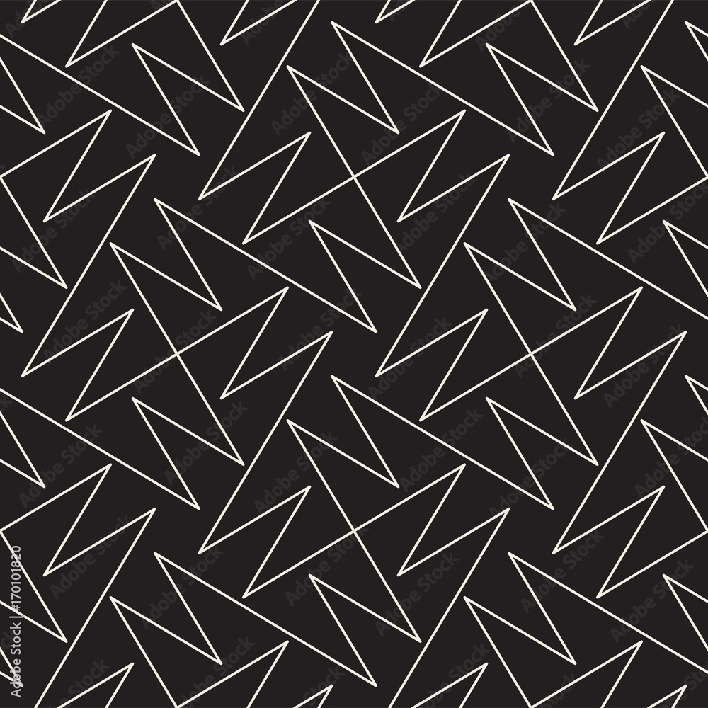 Abstract geometric pattern with stripes, lines. Seamless vector ackground. Black and white lattice texture.