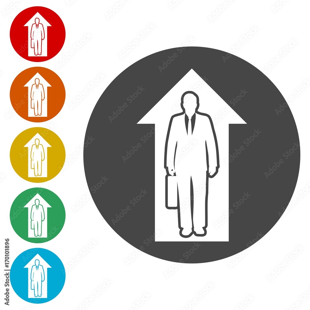 Business success icons set - Illustration Business success icons set - Illustration
