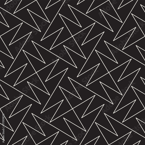 Abstract geometric pattern with stripes  lines. Seamless vector ackground. Black and white lattice texture.