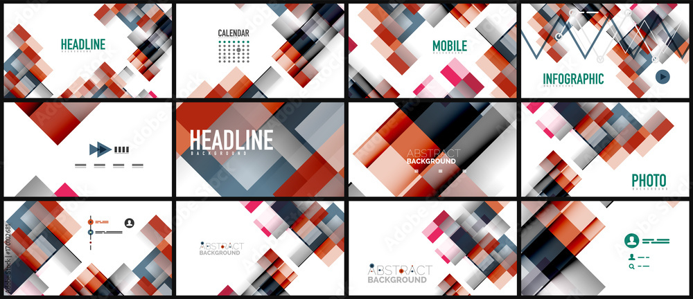 Business presentation geometric template Business presentation geometric template