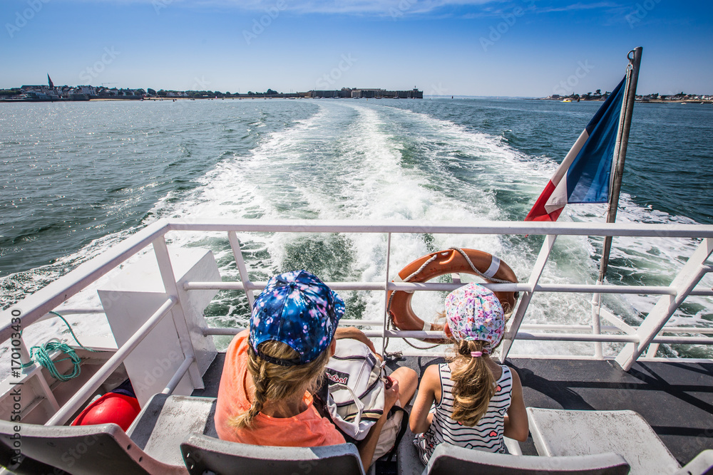 Naklejka premium A bord du bateau 