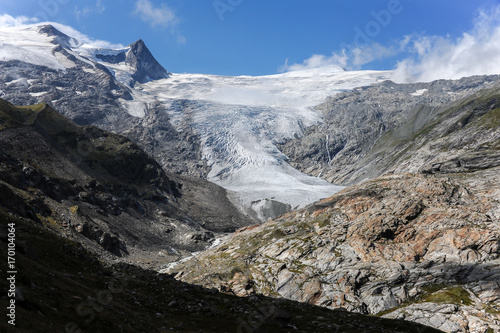 Glacier in the Austrian Alps in summer