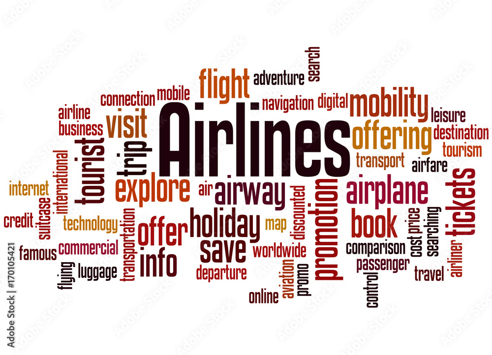 Airlines, word cloud concept 2