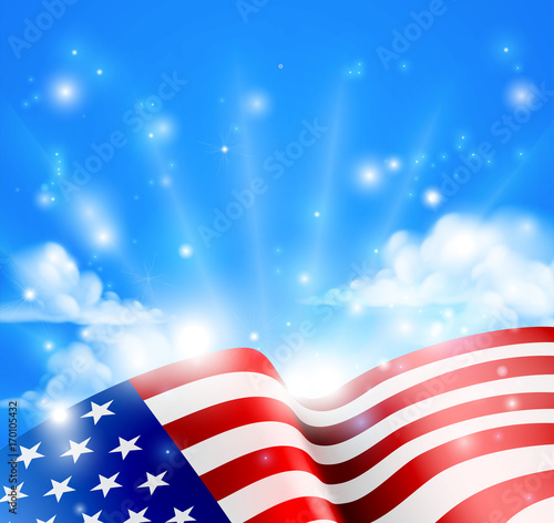 Patriotic American Flag Design photo