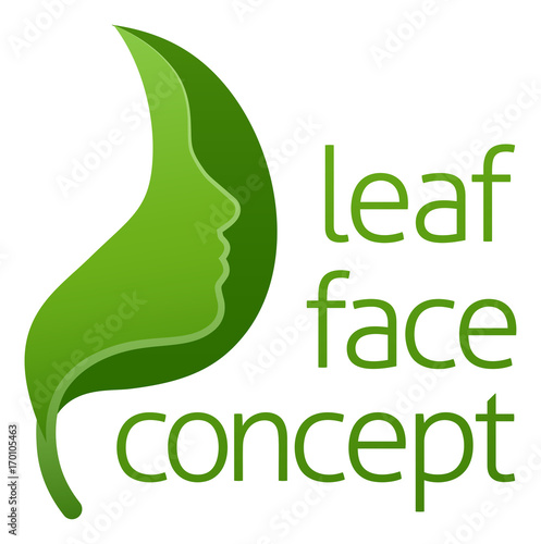 Green Leaf Face Concept