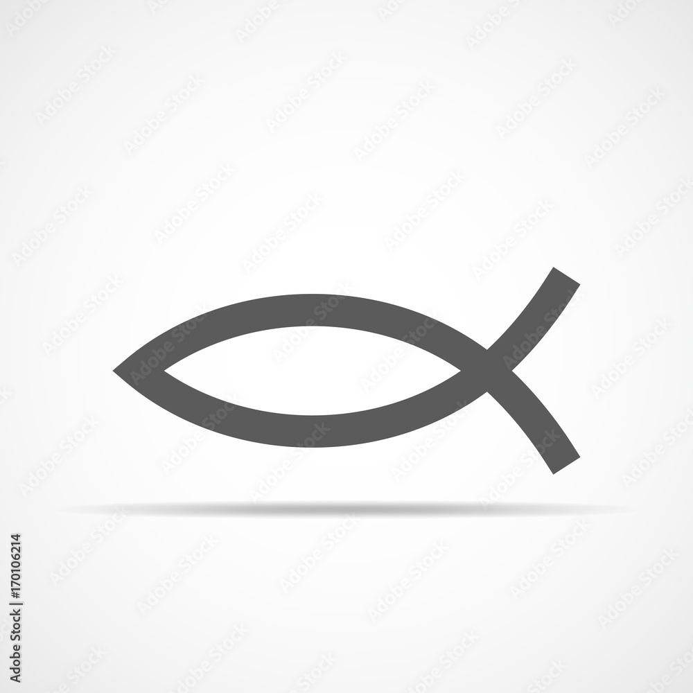 Christian fish icon. Vector illustration Christian fish icon. Vector illustration