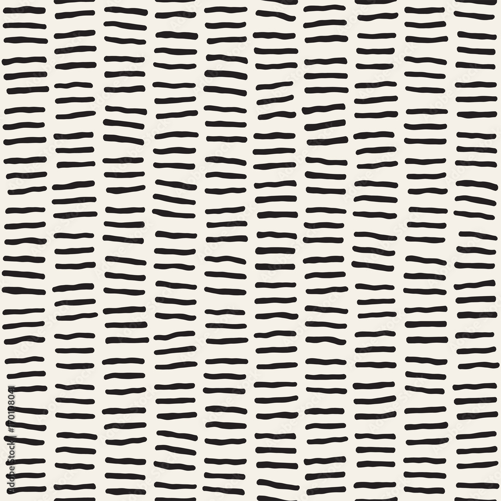 Seamless pattern with hand drawn lines. Abstract background with freehand brush strokes. Black and white texture. Ornament for wrapping paper.