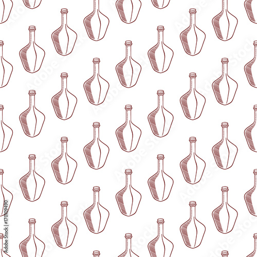 Pretty sketched seamless pattern made of hand drawn jars.