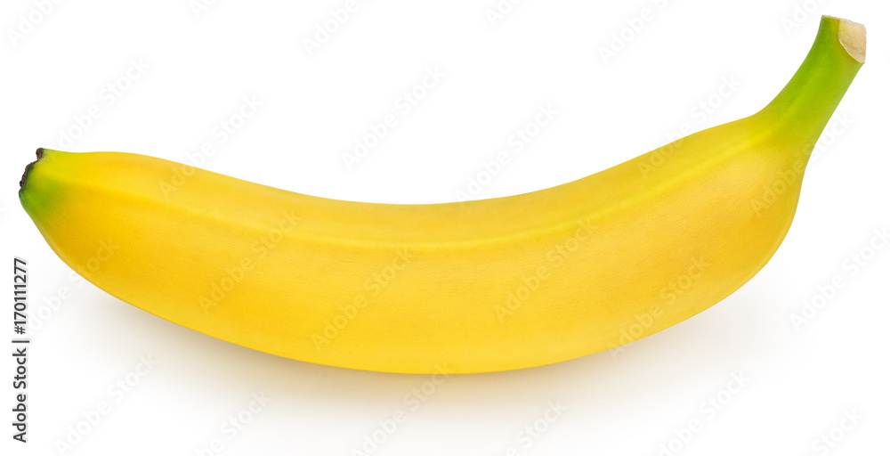 one whole ripe banana isolated on white background one whole ripe banana isolated on white background