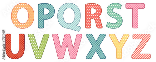 Cute vintage shabby chic style letters