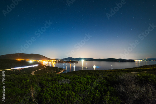 Starry night in Porto Conte bay